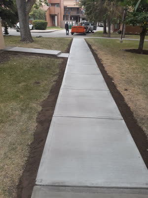 Broomed Concrete Sidewalk Installation Calgary